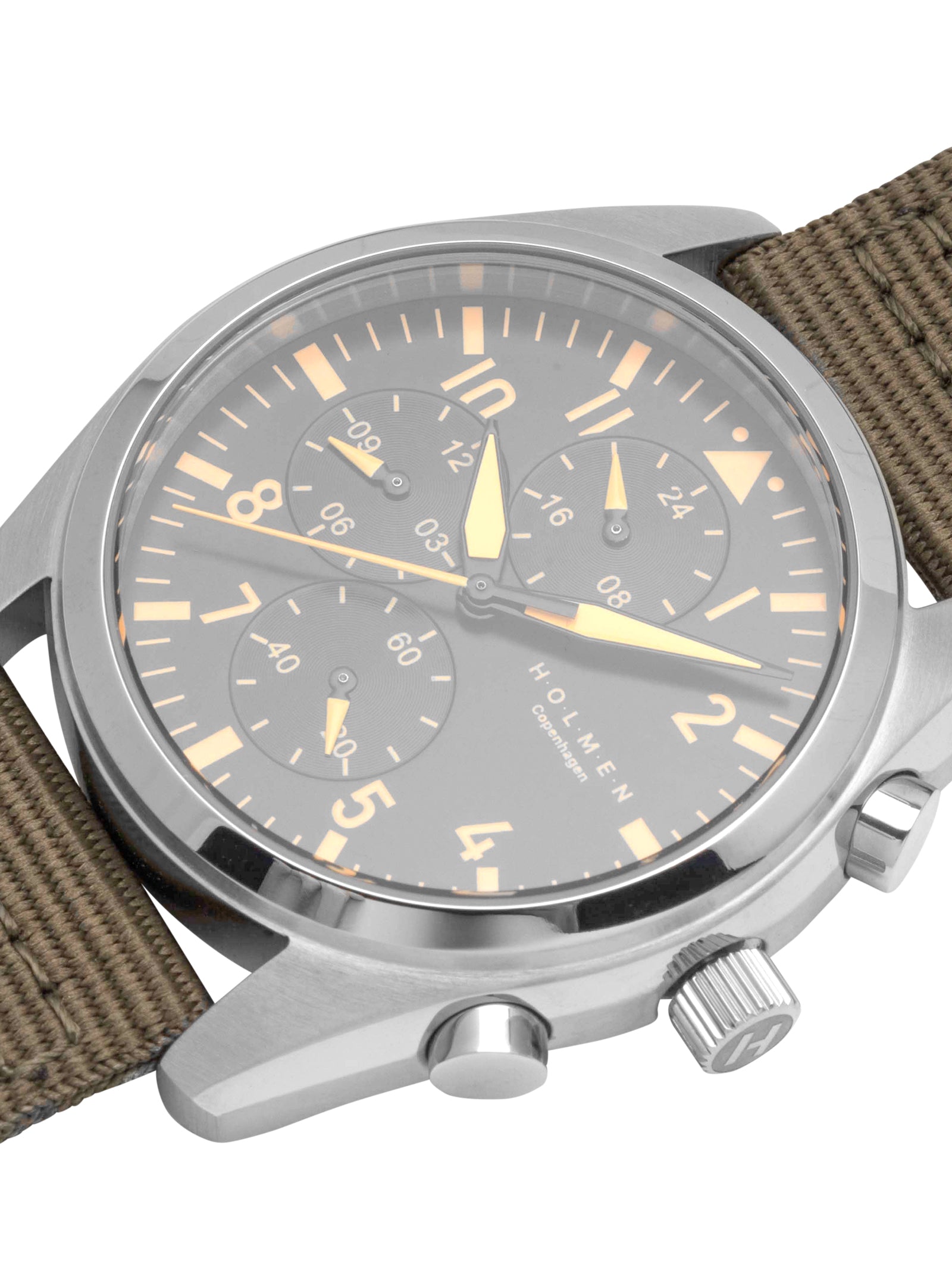 #khaki strap on a white background