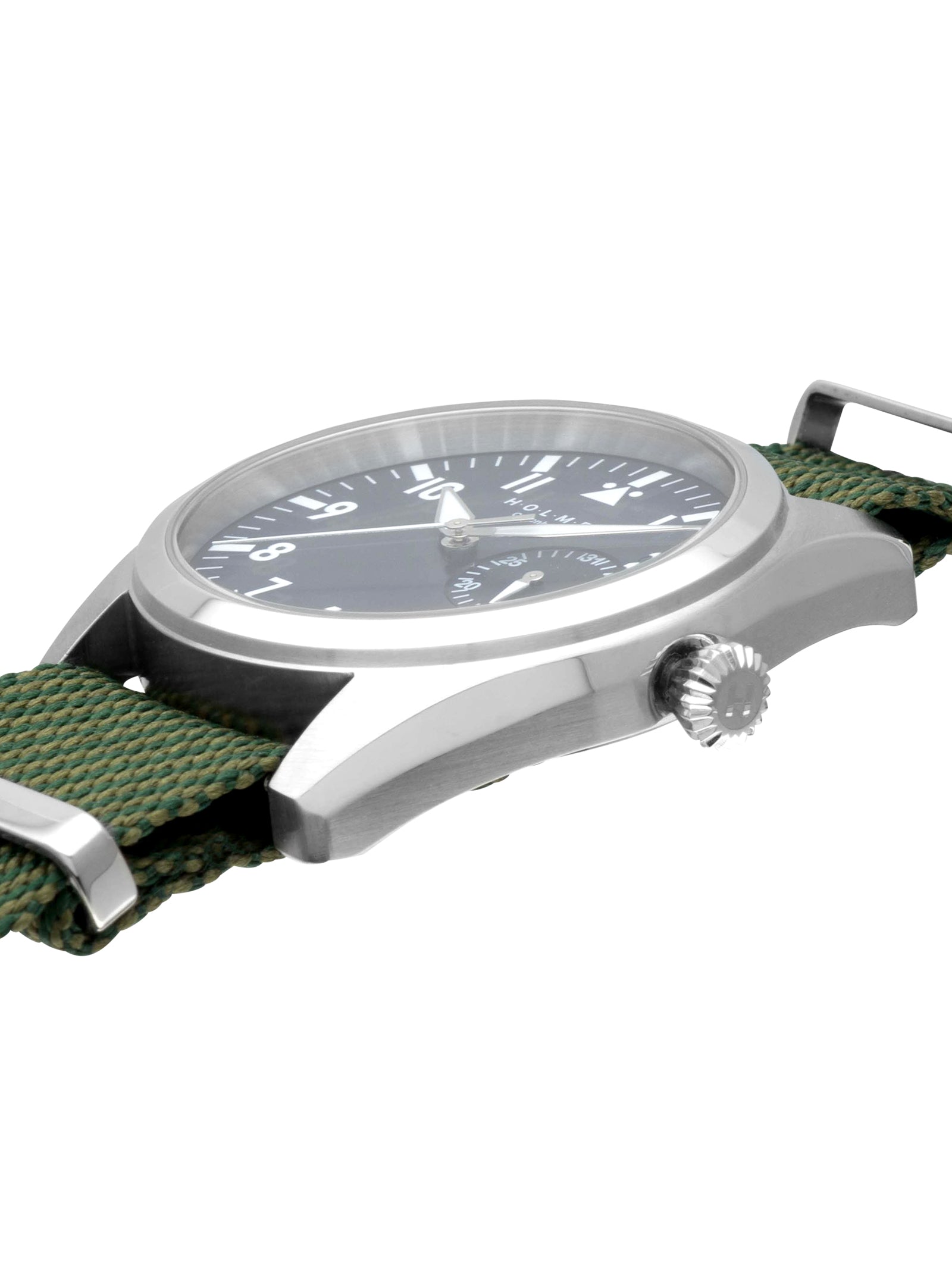 City watch 42mm navy blue dial with green nato strap
