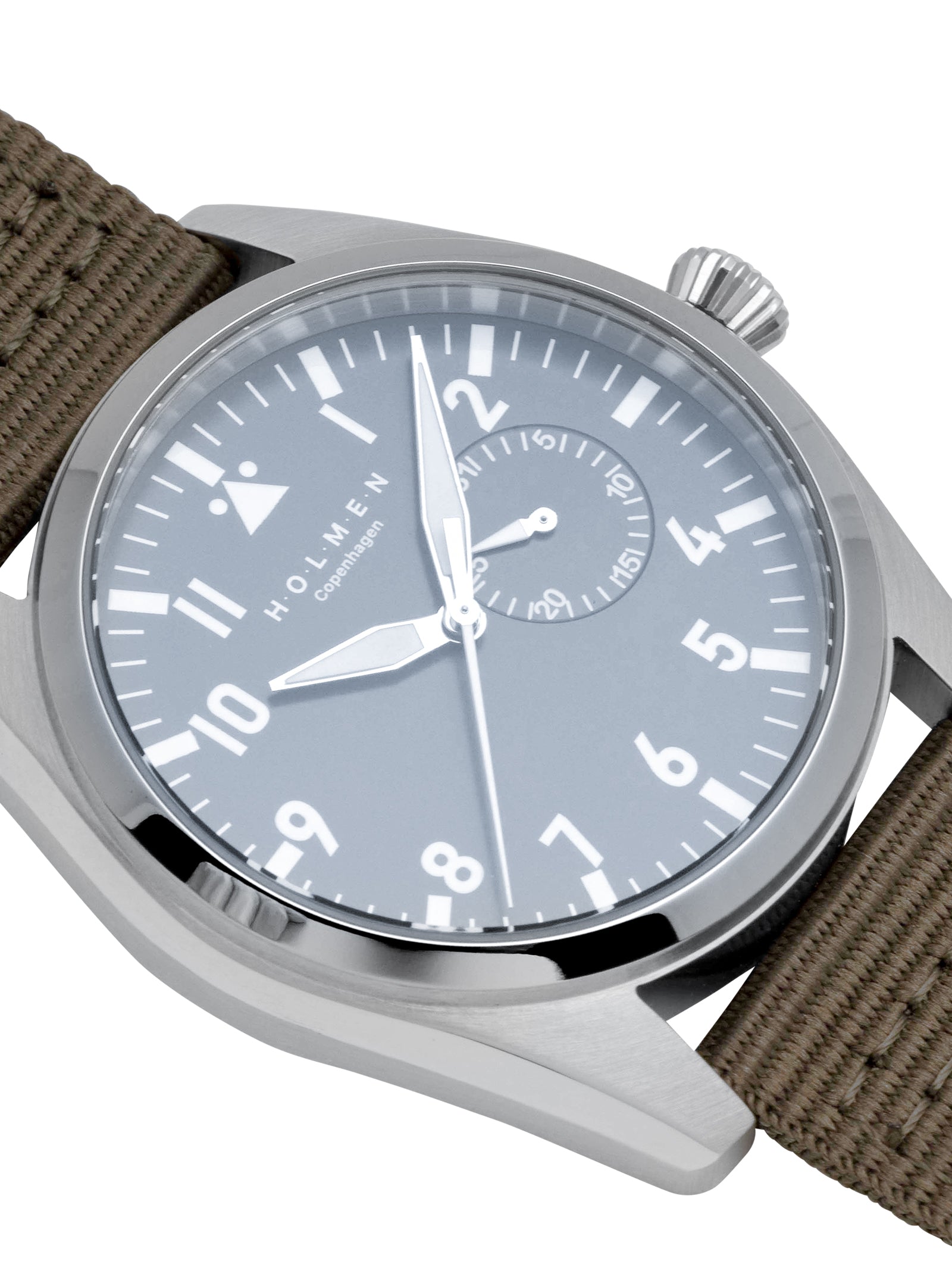 City watch 42mm navy blue dial with 2-piece khaki strap