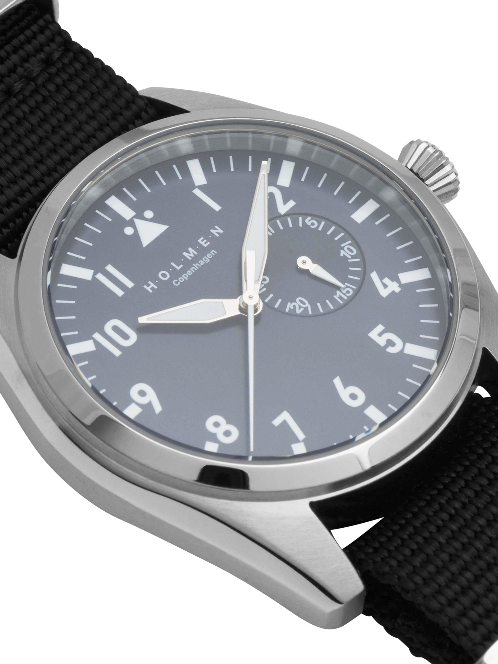 City watch 42mm navy blue dial with black nato strap