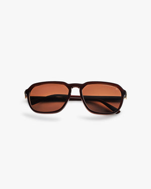 TRIANGLEN MILKY DARK BROWN SUNGLASSES