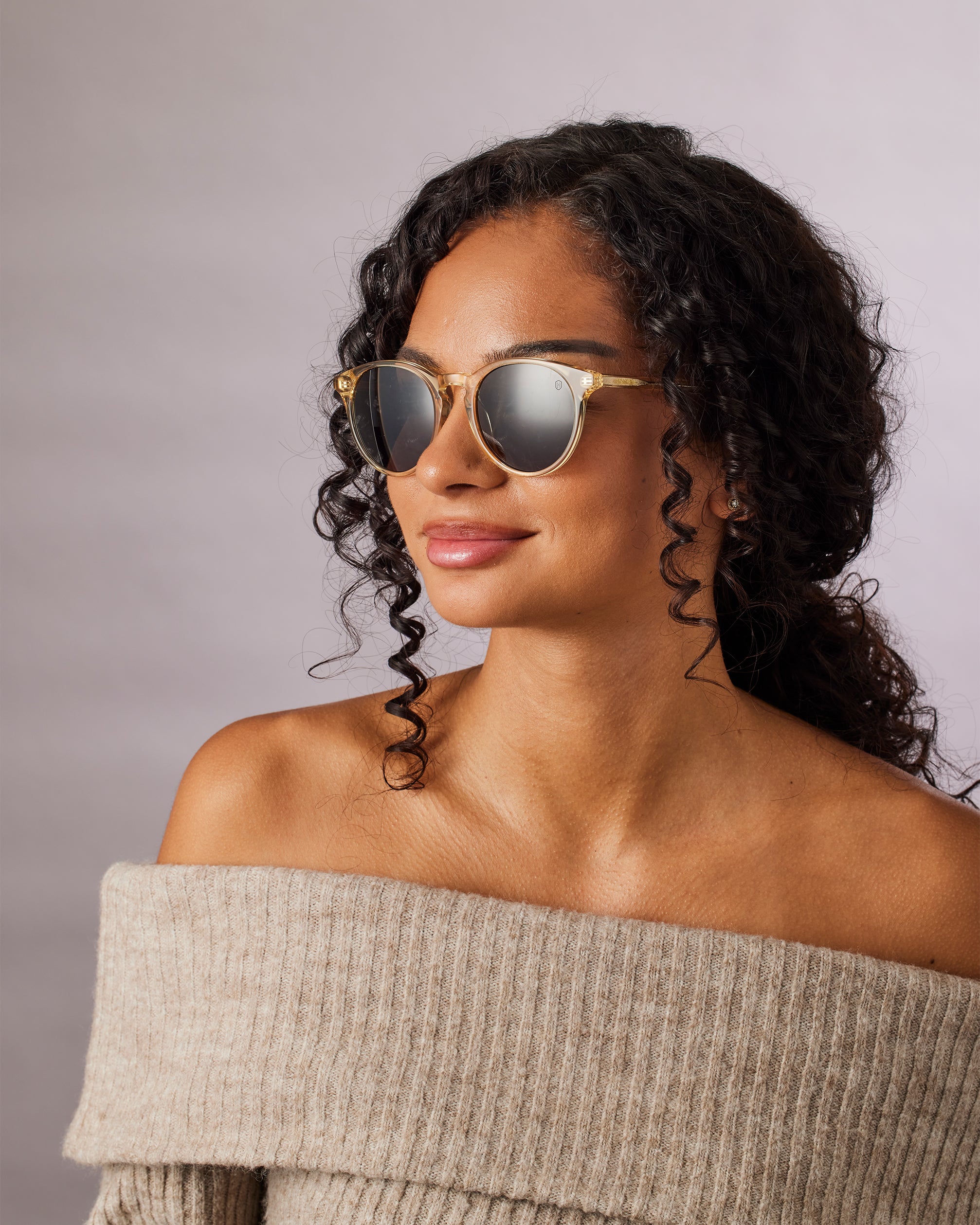 City crystal champagne sunglasses