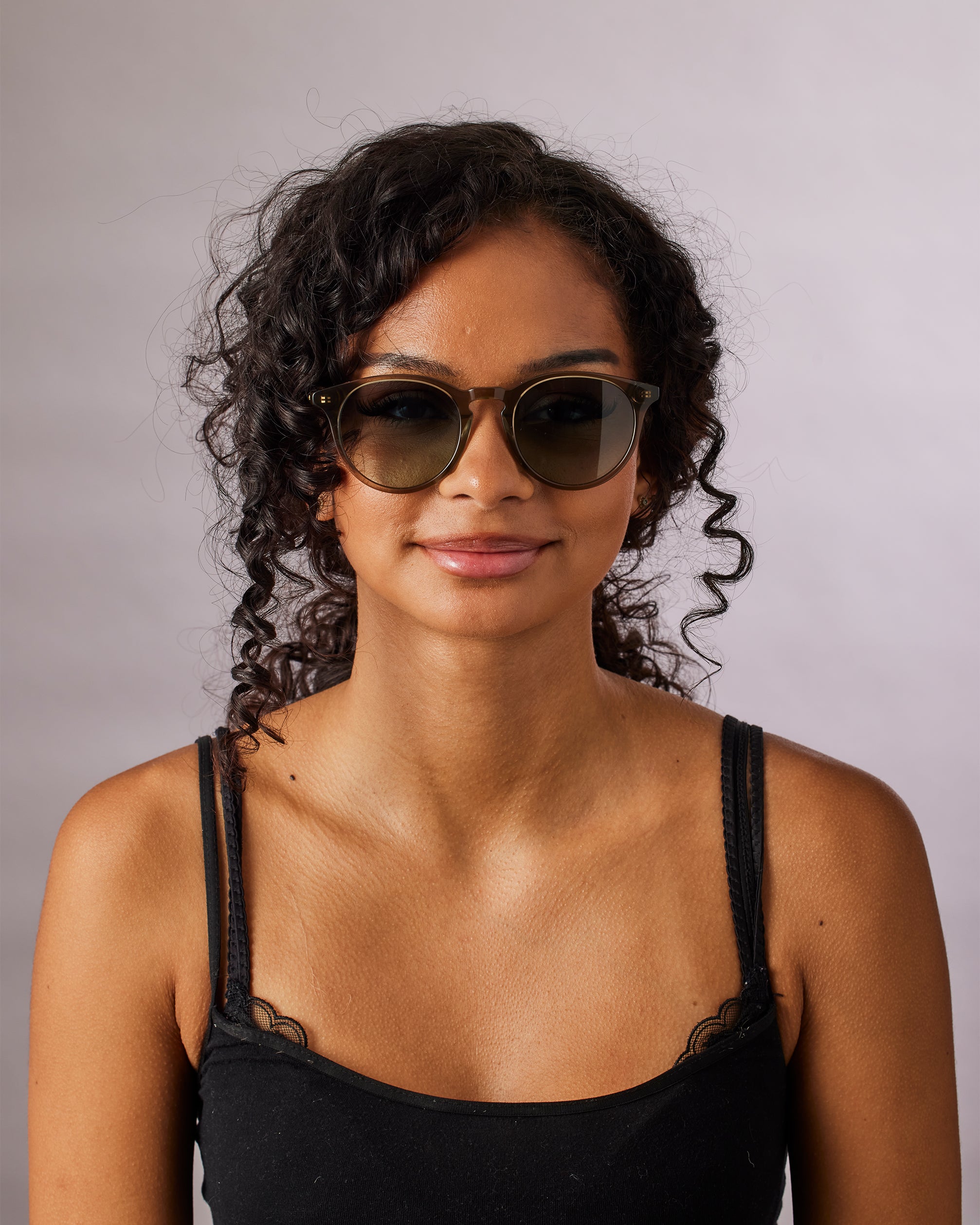City crystal bottle green sunglasses