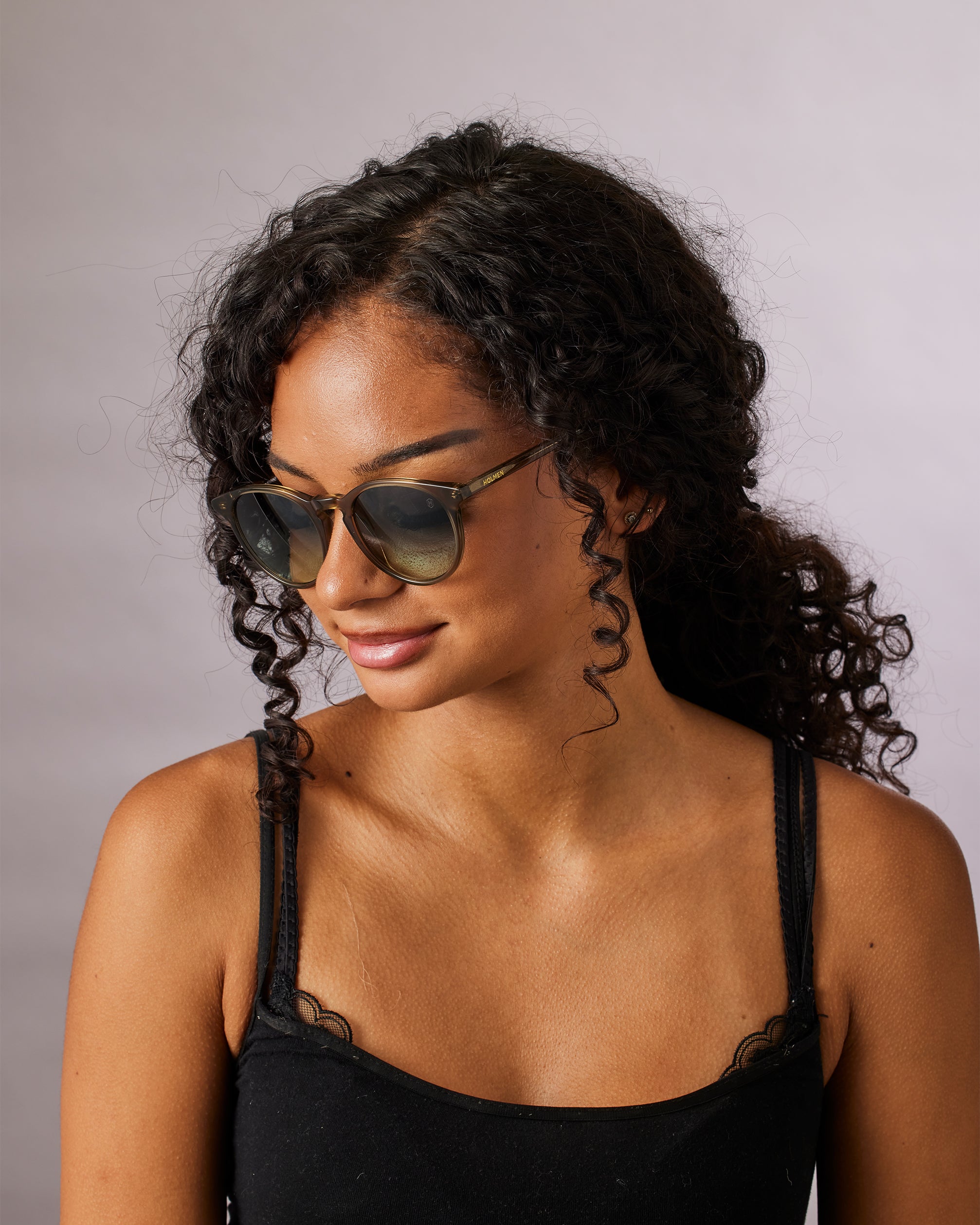 City crystal bottle green sunglasses