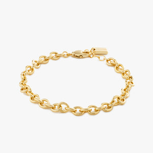 ØBRO CABLE BRACELET GOLD 4MM