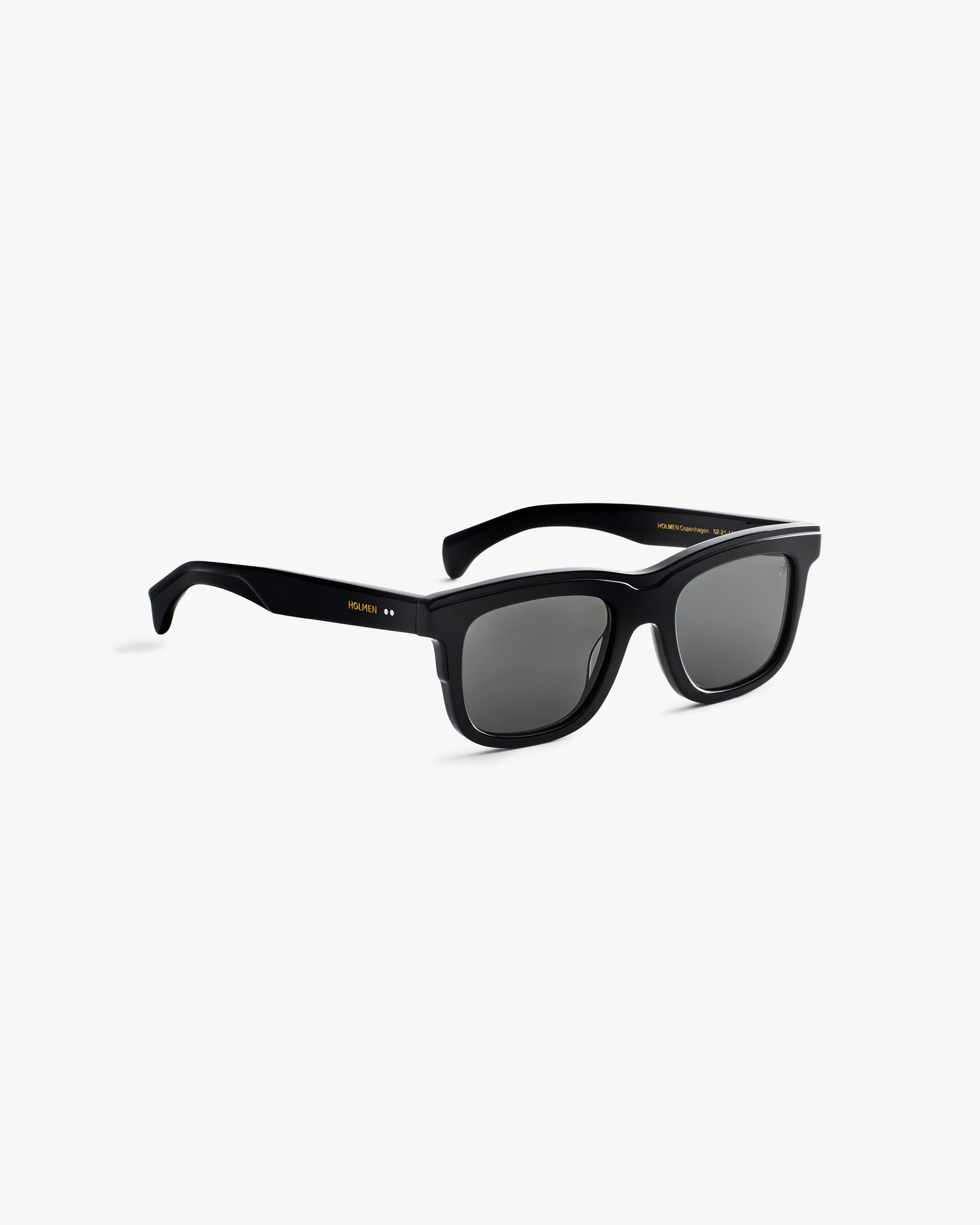 Black sunglasses with a white background