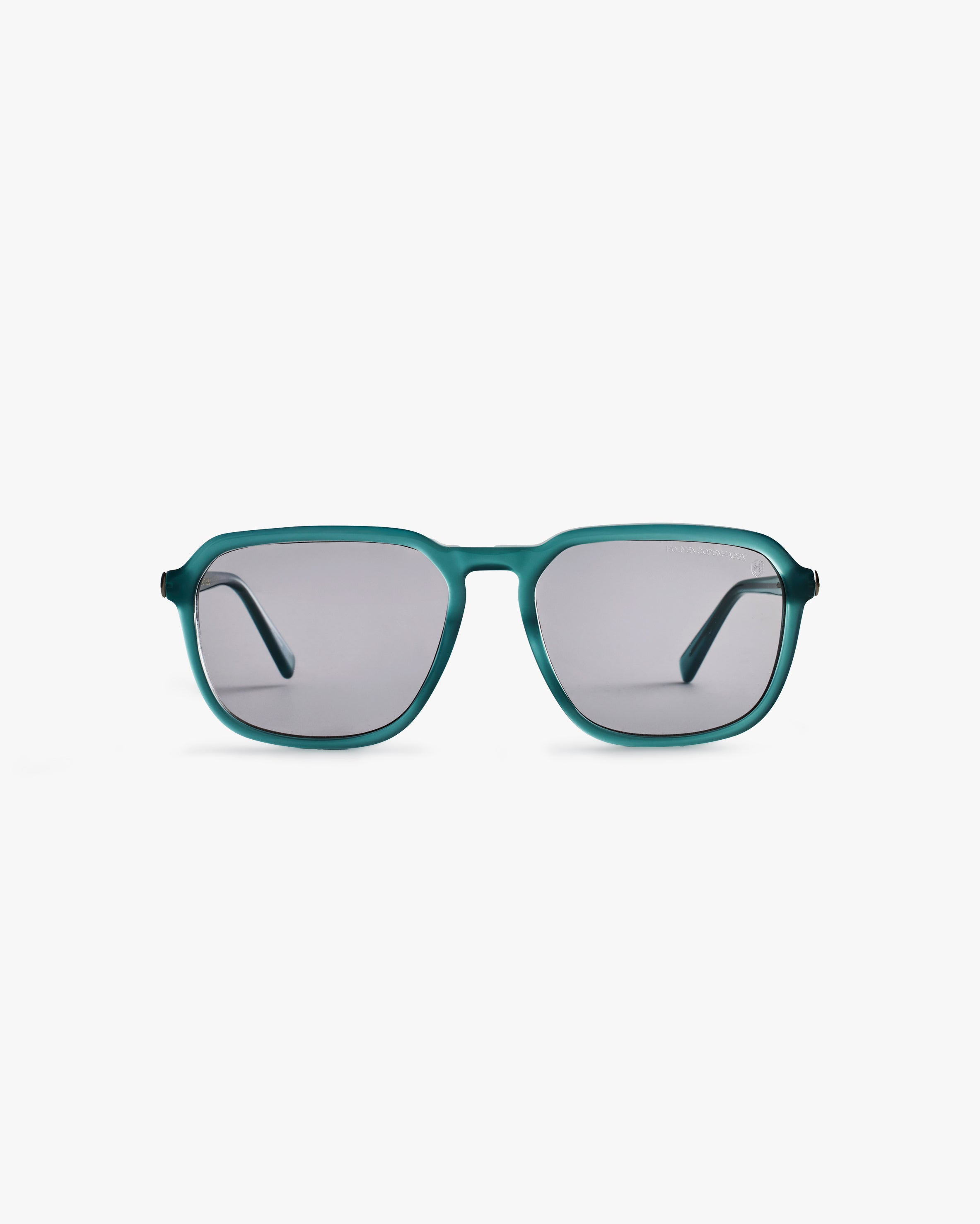 Milky blue sunglasses with grey lenses
