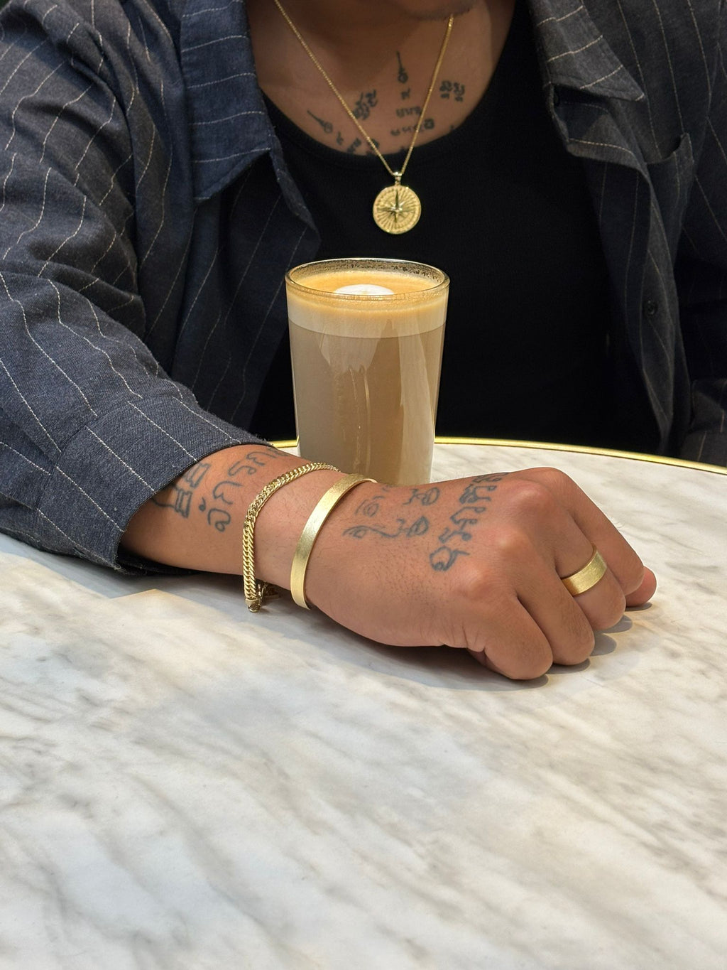 CITY RING BRUSHED GOLD 8MM