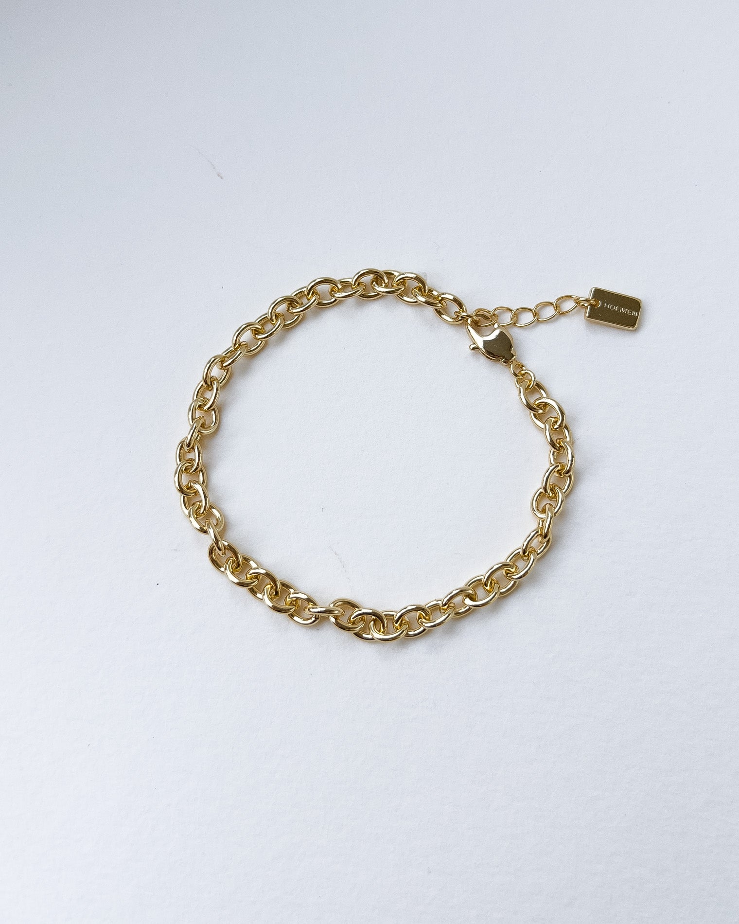 ØBRO CABLE BRACELET GOLD 4MM
