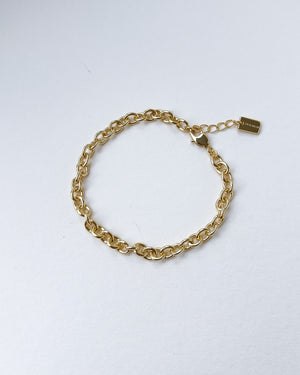 ØBRO CABLE BRACELET GOLD 4MM