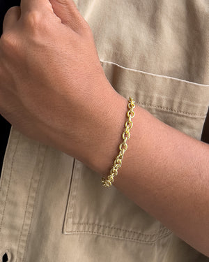 ØBRO CABLE BRACELET GOLD 4MM