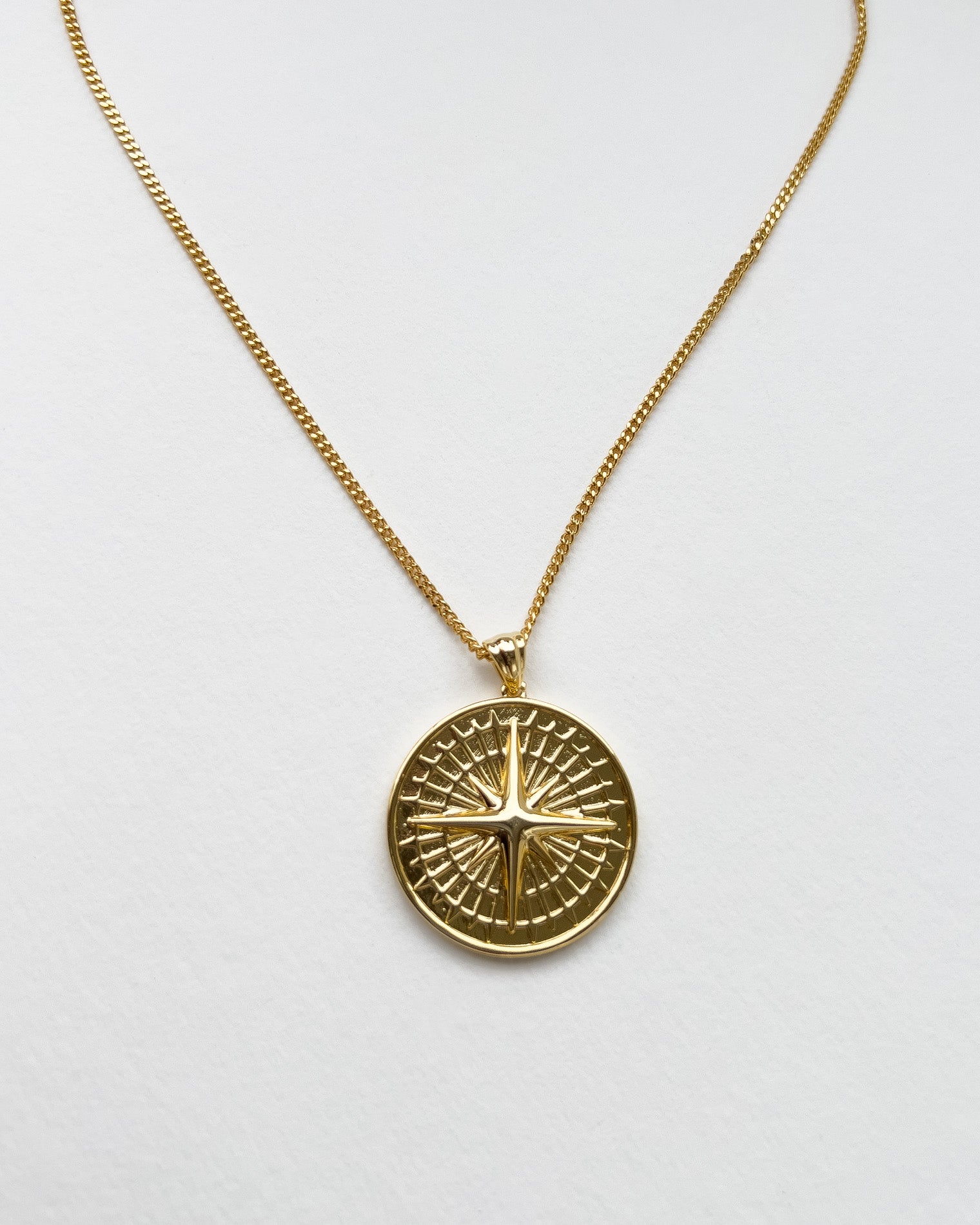 COMPASS NECKLACE 2MM GOLD