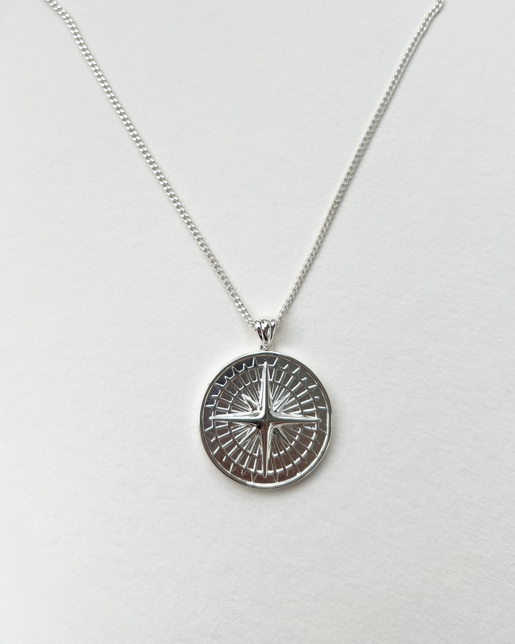 COMPASS NECKLACE 2MM SILVER