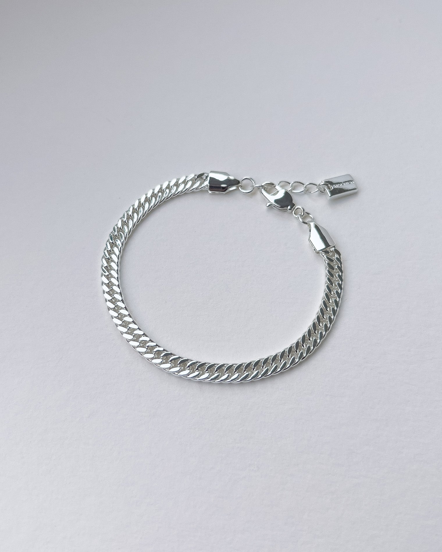 TRIANGLEN CUBAN BRACELET 5MM SILVER