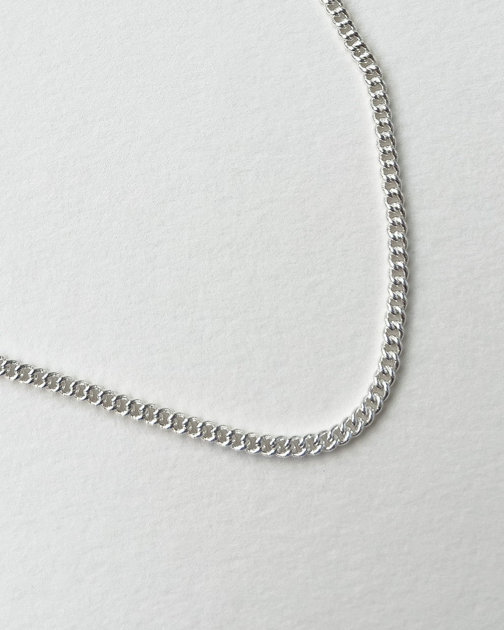 TRIANGLEN CUBAN NECKLACE 3MM SILVER