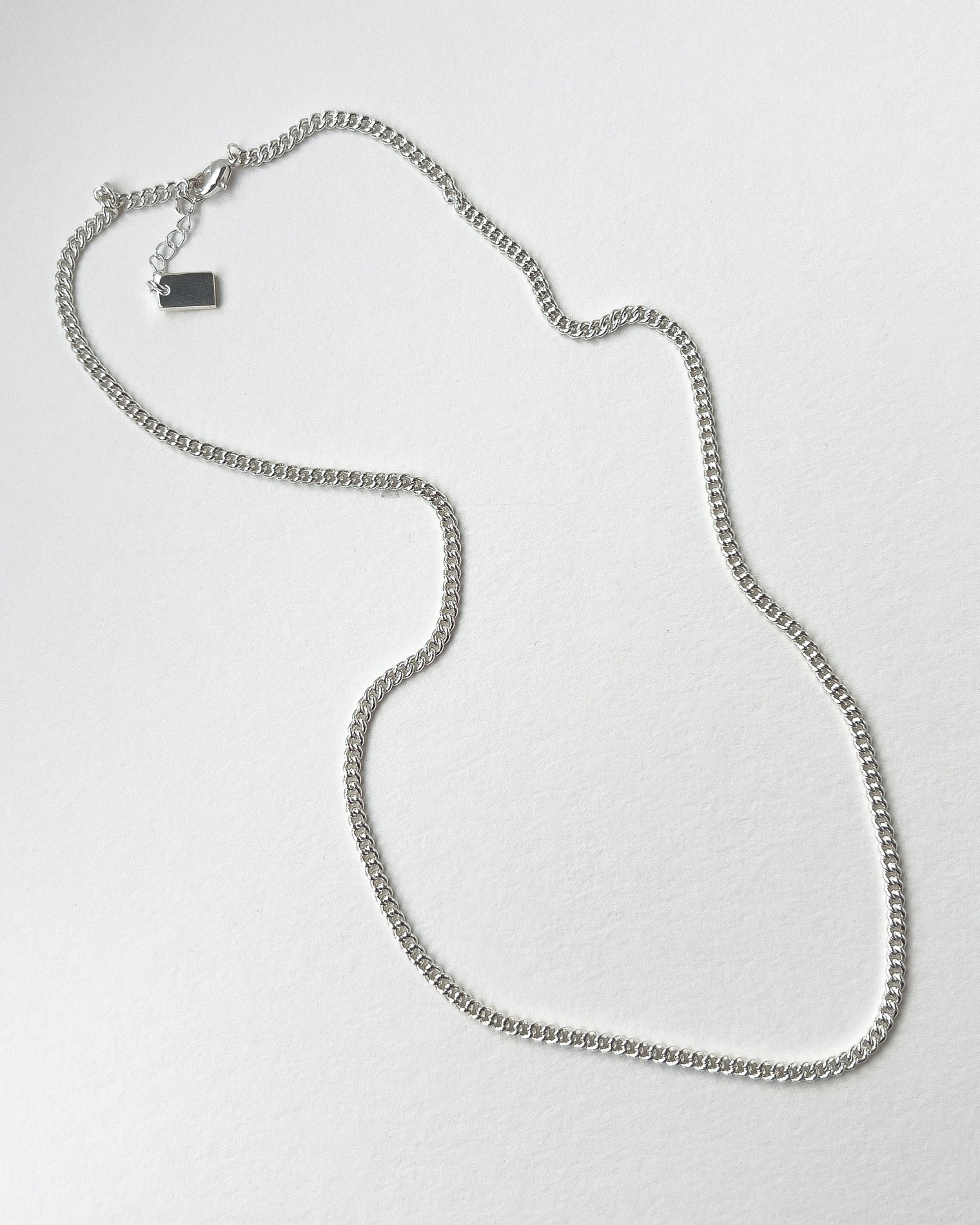 TRIANGLEN CUBAN NECKLACE 3MM SILVER