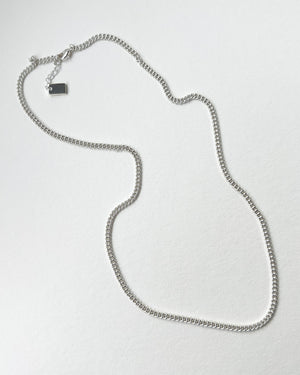 TRIANGLEN CUBAN NECKLACE 3MM SILVER